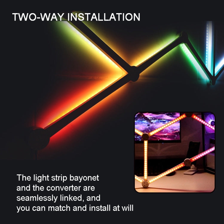 JSK-P22 Smart RGB Mosaic Light Rhythm Light Support Amazon Alexa / Google Assistant /DuerOS EU Plug(Black)