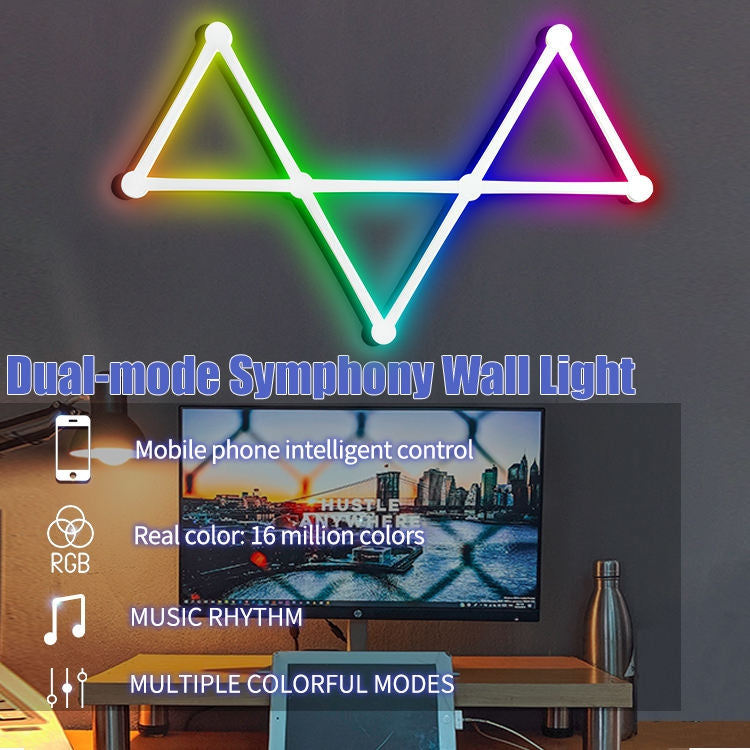 JSK-P22 Smart RGB Mosaic Light Rhythm Light Support Amazon Alexa / Google Assistant /DuerOS UK Plug(White)