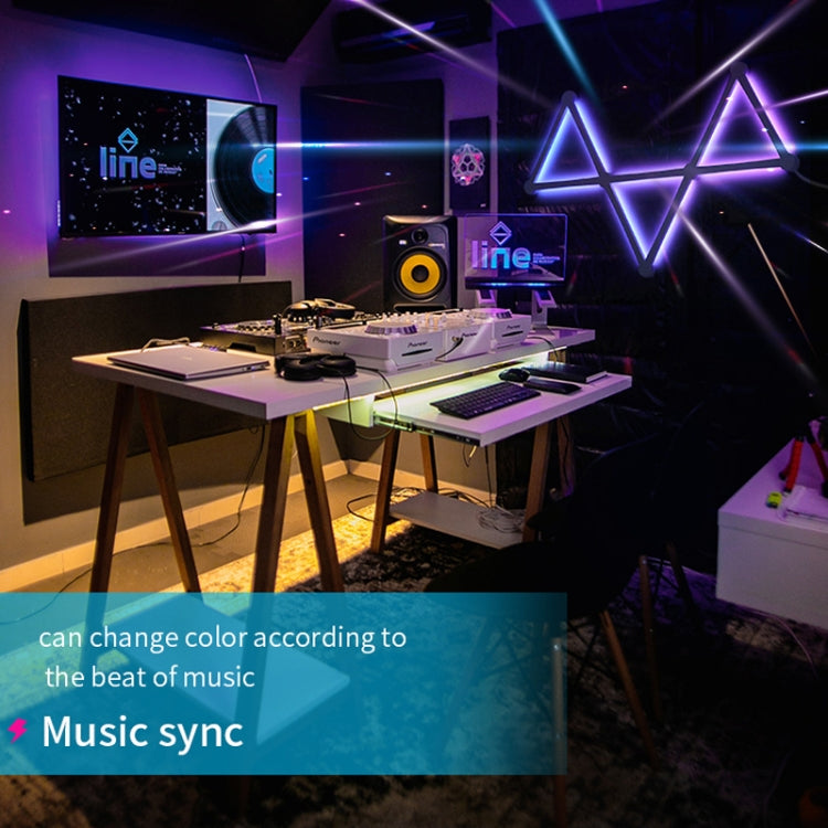 JSK-P22 Smart RGB Mosaic Light Rhythm Light Support Amazon Alexa / Google Assistant /DuerOS UK Plug(White)