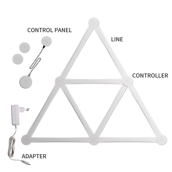 JSK-P22 Smart RGB Mosaic Light Rhythm Light Support Amazon Alexa / Google Assistant /DuerOS UK Plug(White)