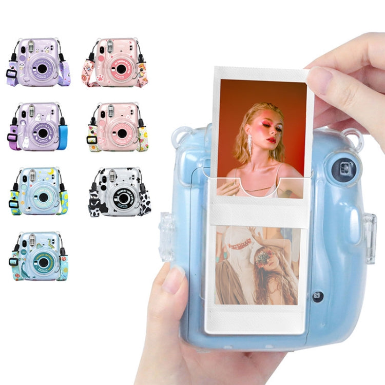 For Fujifilm Instax Mini 11  5sets Storage Case + Shoulder Strap + Sticker 3 In 1 Set(Set 5)
