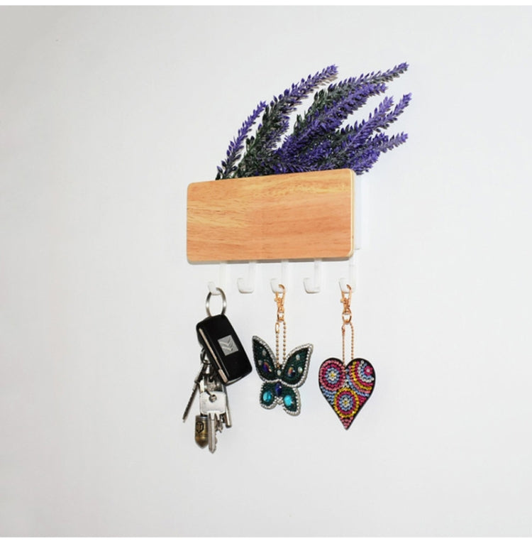 Punch-free Wall Key Hanger Multifunctional Hook Holder(White)