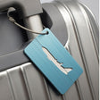Brush Aluminum Luggage Tag Luggage Boarding Pass Check Tag(Blue) - Luggage Tags by PMC TechLife | Online Shopping South Africa | PMC TechLife | Buy Now Pay Later Mobicred