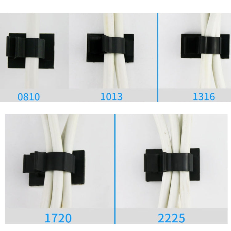 100 PCS Y-1316 Adjustable Self-Adhesive Wire Fixing Cable Organizer (Black)