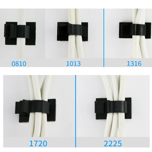 100 PCS Y-1013 Adjustable Self-Adhesive Wire Fixing Cable Organizer (White)