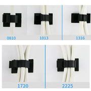100 PCS Y-2225  Adjustable Self-Adhesive Wire Fixing Cable Organizer (Black)