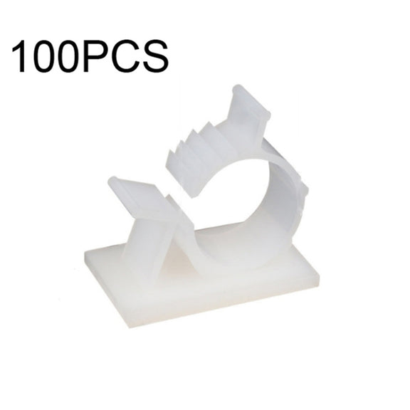 100 PCS  Y-1316 Adjustable Self-Adhesive Wire Fixing Cable Organizer(White)