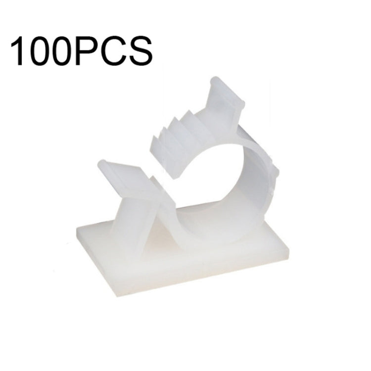 100 PCS Y-1720 Adjustable Self-Adhesive Wire Fixing Cable Organizer(White)