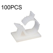 100 PCS Y-1720 Adjustable Self-Adhesive Wire Fixing Cable Organizer(White)