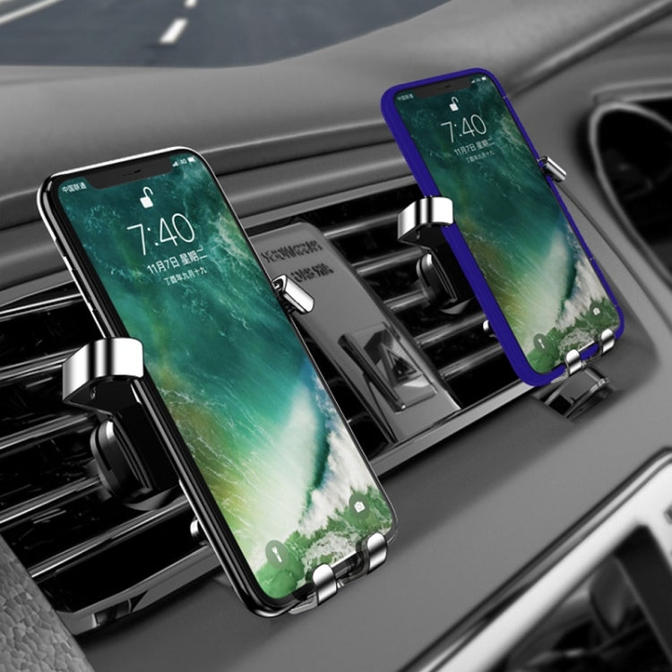 650 Vehicle-mounted Mobile Phone Gravity Bracket Air Outlet Navigation Holder, Color:Paste Black