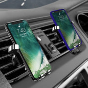 650 Vehicle-mounted Mobile Phone Gravity Bracket Air Outlet Navigation Holder, Color:Paste Black