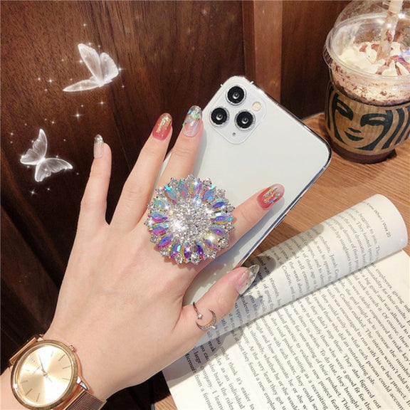 2 PCS Lazy Man Live Shooting Mobile Phone Rotating Ring Buckle Holder, Style:Small Diamond