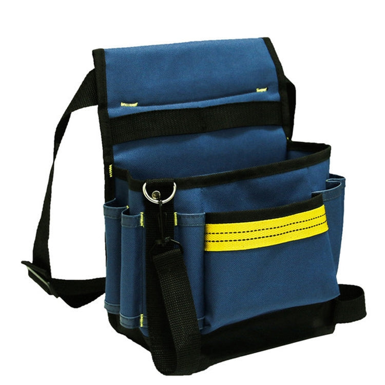 Electrician Maintenance Adjustable Multi-pocket Hardware Tool Belt Bag Multi-function Storage Bag(Blue)