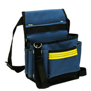 Electrician Maintenance Adjustable Multi-pocket Hardware Tool Belt Bag Multi-function Storage Bag(Blue)