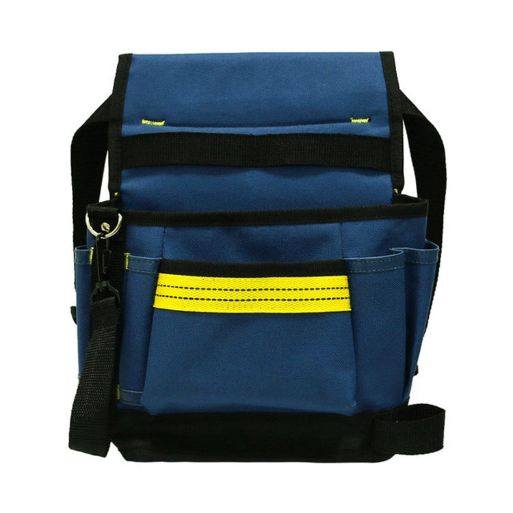 Electrician Maintenance Adjustable Multi-pocket Hardware Tool Belt Bag Multi-function Storage Bag(Blue)