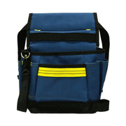 Electrician Maintenance Adjustable Multi-pocket Hardware Tool Belt Bag Multi-function Storage Bag(Blue)