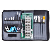 Portable Cloth Bag Mobile Phone Disassembly Maintenance Tool Multi-function Combination Tool Screwdriver Set(Green)