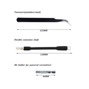 110 in 1 Watch Mobile Phone Disassembly Maintenance Tool Multi-function Chrome Vanadium Steel Screwdriver Set(Black Red)