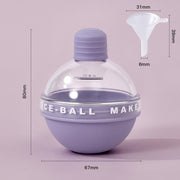 2PCS Home Whiskey Bulb Ice Ball Ice Cube Silicone Mold With Funnel(Sky Blue)