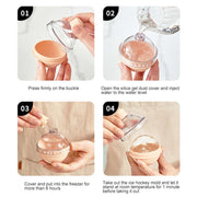 2PCS Home Whiskey Bulb Ice Ball Ice Cube Silicone Mold With Funnel(Sky Blue)