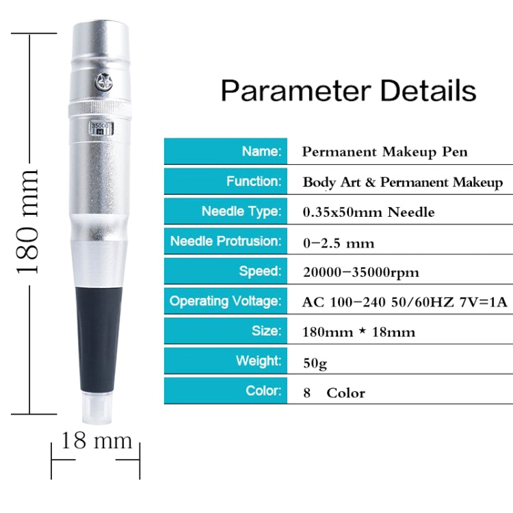 Semi-Permanent Tattoo Pen Apprentice Bleaching Lip Tattoo Eyebrow Instrument(Brown)