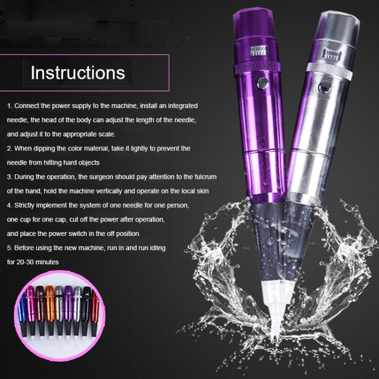 Semi-Permanent Tattoo Pen Apprentice Bleaching Lip Tattoo Eyebrow Instrument(Silver)