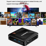 GD10 64G Built-In 30000+ Games Dual System Set-Top Box 3D Home 4K HD  TV Game Console Box US Plug(White)