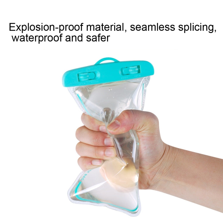 2 PCS Transparent Water-resistant Cell Phone Case Swimming Cell Phone Bag Macaron Blue