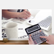 Deli 1559N Live Voice Calculator Multifunctional Office Finance 12-bit Calculator