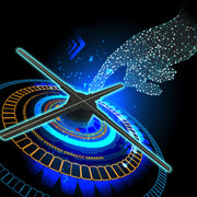 56CM KY-4 WIFI Holographic 3D Fan Shape LED Advertising Machine, Resolution: 1024 x 638 Pixels, Plug Type:US Plug