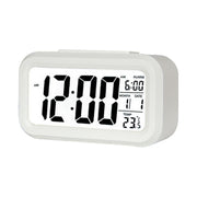 Temperature Type Lazy Snooze Alarm Mute Backlit Electronic Clock(White)