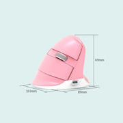 DELUX M618Mini Colorful Wireless Luminous Vertical Mouse Bluetooth Rechargeable Vertical Mouse(Classic black)