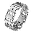 Multifunctional Stainless Steel Outdoor Survive Tool Bracelet for Men(Wide Silver) - Emergency Tools by PMC TechLife | Online Shopping South Africa | PMC TechLife | Buy Now Pay Later Mobicred