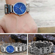 Multifunctional Stainless Steel Outdoor Survive Tool Bracelet for Men(Wide Silver)