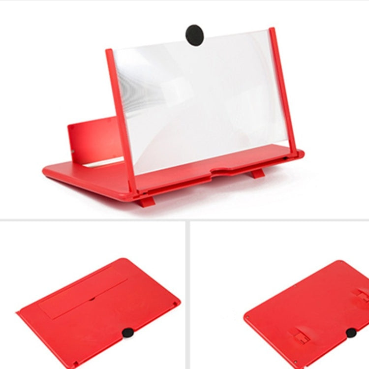 Pull-out Mobile Phone Screen Magnifier 3D Video Desktop Mobile Phone Holder, Size:10 inch(Black)