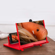 Pull-out Mobile Phone Screen Magnifier 3D Video Desktop Mobile Phone Holder, Size:12 inch(Red) - free shipping - PMC TechLife - Order now!