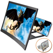 L6 12 inch Curved Screen Mobile Phone Screen Magnifier 3D High-definition Screen Magnifier Multifunctional Lazy Bracket