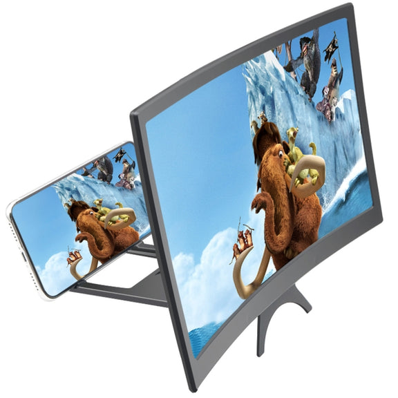 L6 12 inch Curved Screen Mobile Phone Screen Magnifier 3D High-definition Screen Magnifier Multifunctional Lazy Bracket
