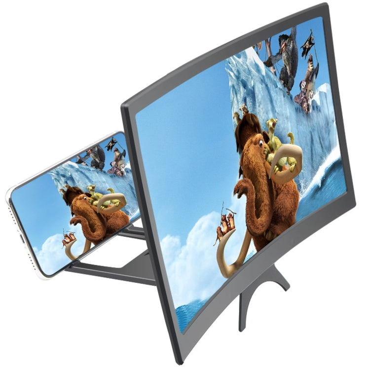 L6 12 inch Curved Screen Mobile Phone Screen Magnifier 3D High-definition Screen Magnifier Multifunctional Lazy Bracket