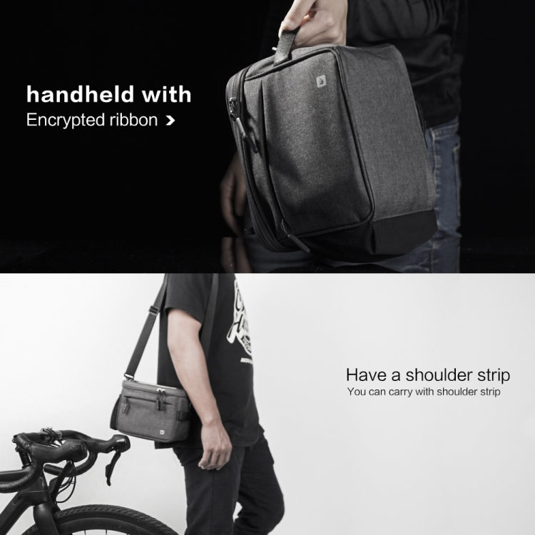 Rhinowalk Bicycle Front Handle Bag Camera Bag Water-resistant 7.5 inch Large Touch Screen Navigation Mobile Phone Bag Bicycle Bag(Dark Gray)