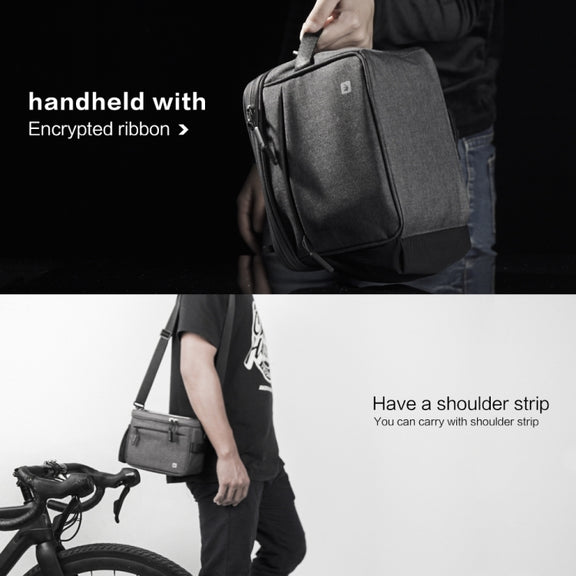 Rhinowalk Bicycle Front Handle Bag Camera Bag Water-resistant 7.5 inch Large Touch Screen Navigation Mobile Phone Bag Bicycle Bag(Dark Gray)