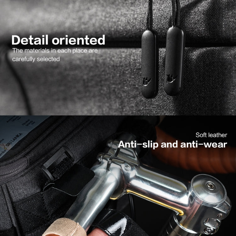Rhinowalk Bicycle Front Handle Bag Camera Bag Water-resistant 7.5 inch Large Touch Screen Navigation Mobile Phone Bag Bicycle Bag(Dark Gray)