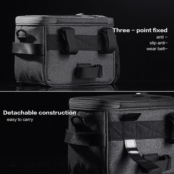 Rhinowalk Bicycle Front Handle Bag Camera Bag Water-resistant 7.5 inch Large Touch Screen Navigation Mobile Phone Bag Bicycle Bag(Carbon Fiber Black Green)