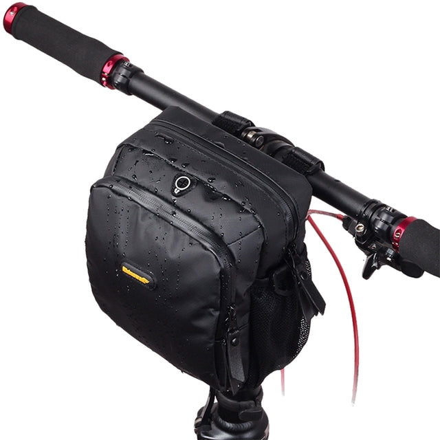 Rhinowalk Bicycle Front Bag Water-resistant Handlebar Bag Folding Bike Front Bag Large Capacity Riding Bag(Matt Black)