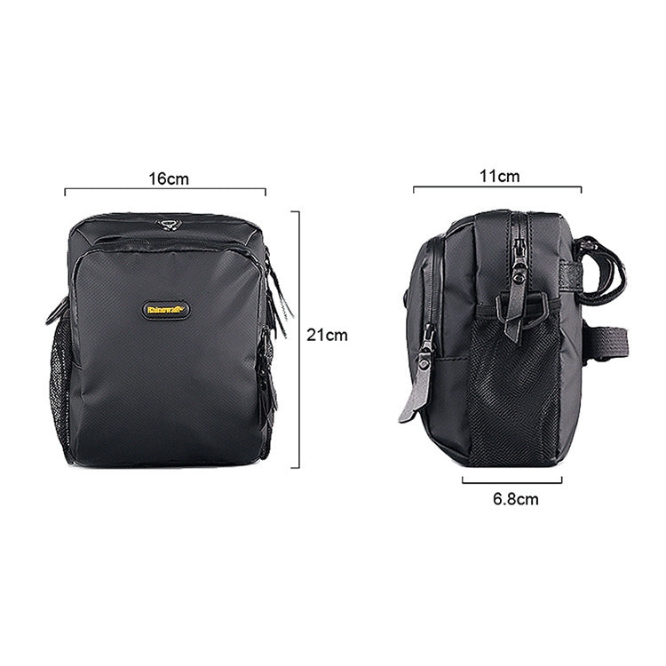 Rhinowalk Bicycle Front Bag Water-resistant Handlebar Bag Folding Bike Front Bag Large Capacity Riding Bag(Matt Black)