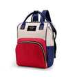 Mummy Bag Large Capacity Multifunctional Backpack Waterproof Baby Bottle Diaper Bag(Red Beige Blue) - Double-shoulder Bags by PMC TechLife | Online Shopping South Africa | PMC TechLife | Buy Now Pay Later Mobicred