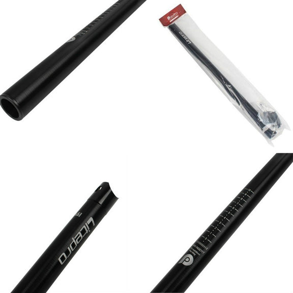 Litepro 412 Folding Bicycle Seatpost 33.9mm LP Plum Blossom Seat Tube, Colour: Black