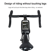 Rhinowalk Bicycle Front Tube Bag Water-resistant Mobile Phone Touch Screen Multi-function Bicycle Handlebar Bag(Matt Black)