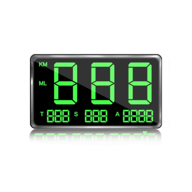 Kingneed C80 4.5inch HUD Car Head-up Display GPS Speed Meter Overspeed Alarm Mileage Altitude Clock(Black)