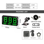 Kingneed C80 4.5inch HUD Car Head-up Display GPS Speed Meter Overspeed Alarm Mileage Altitude Clock(Black)